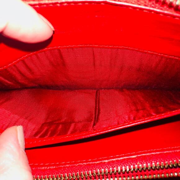 Authentic Miu Miu Red Crocodile croc Embossed Leather Zip Around Wallet - Picture 13 of 13